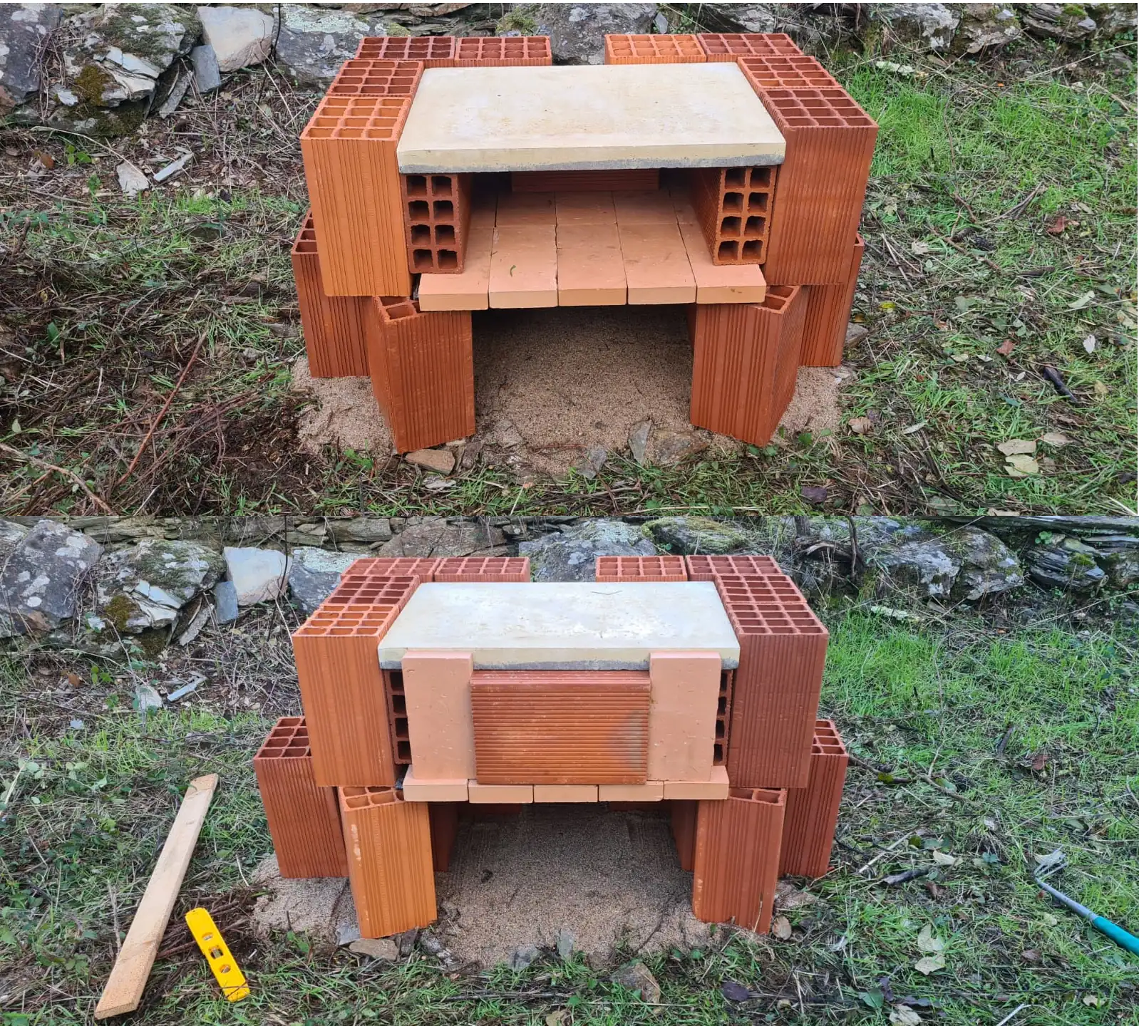 Backofen von vorne offen und geschlossen