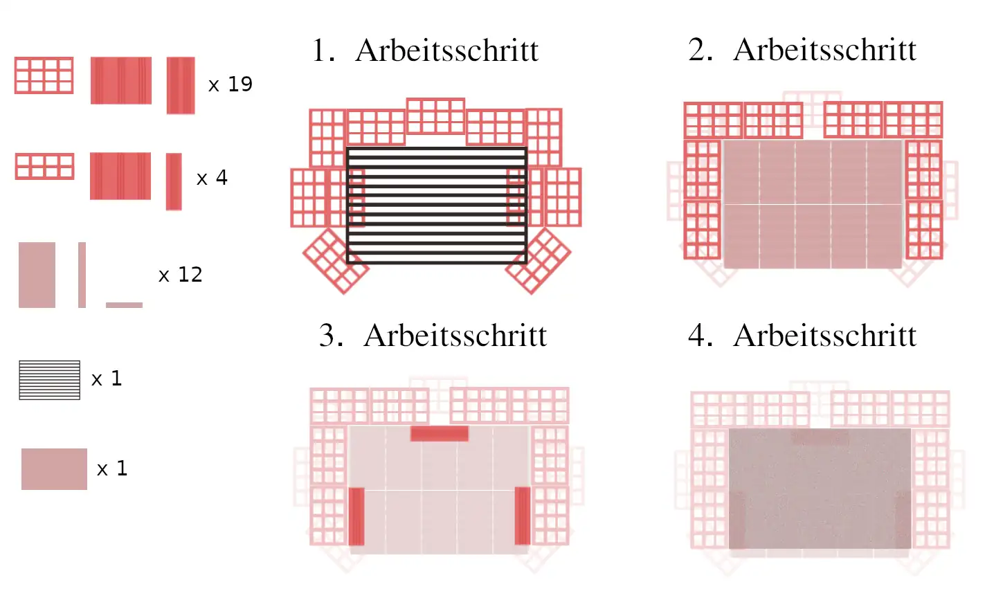 Illustration Bauanleitung Pizzaofen Backofen 