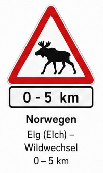 Elch-Wildwechsel