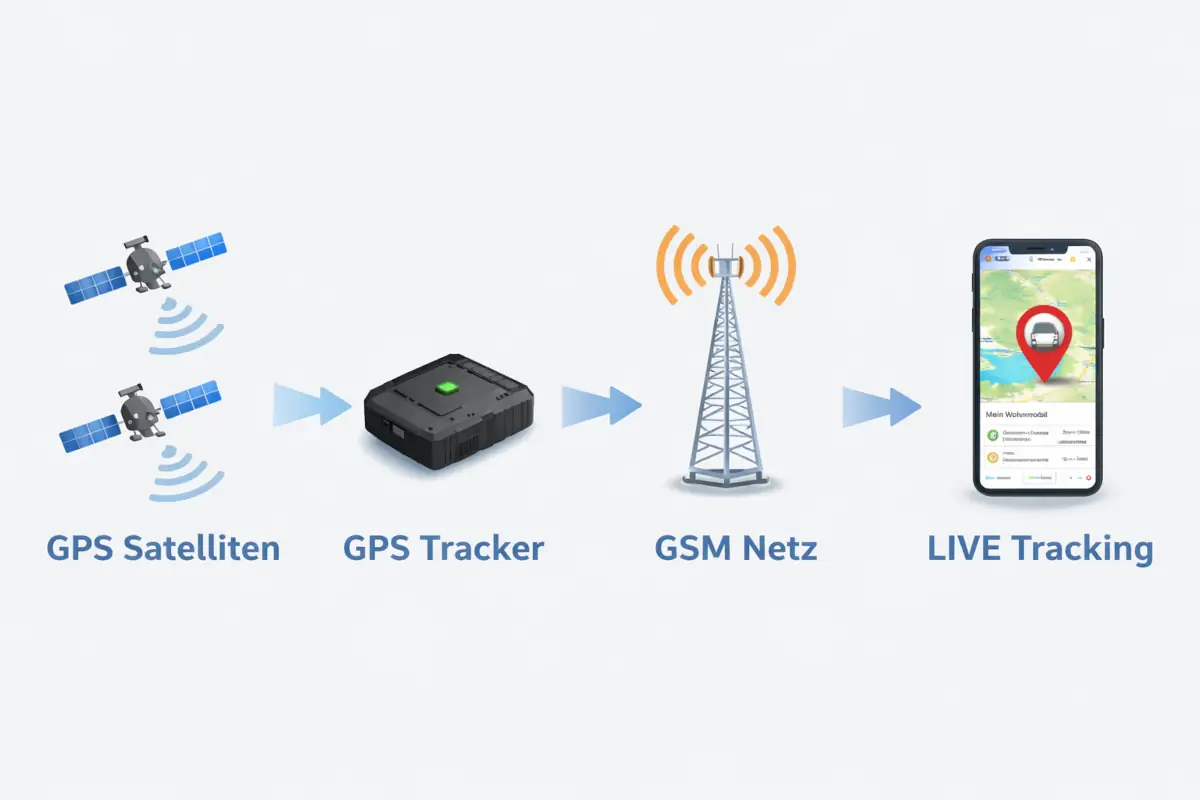 GPS tracking Reihenfolge