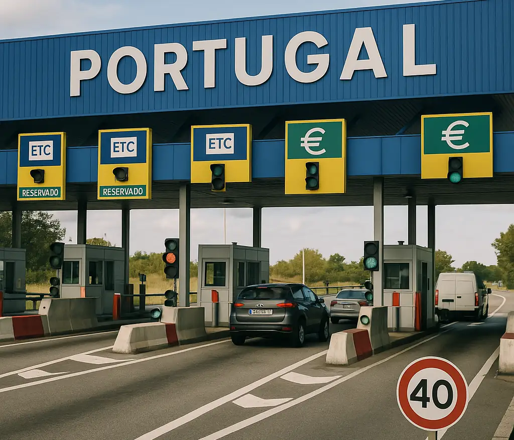 Mautstation in Portugal