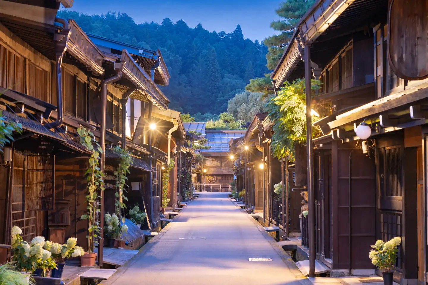 Takayama historischen Sannomachi Strasse in der Altstadt