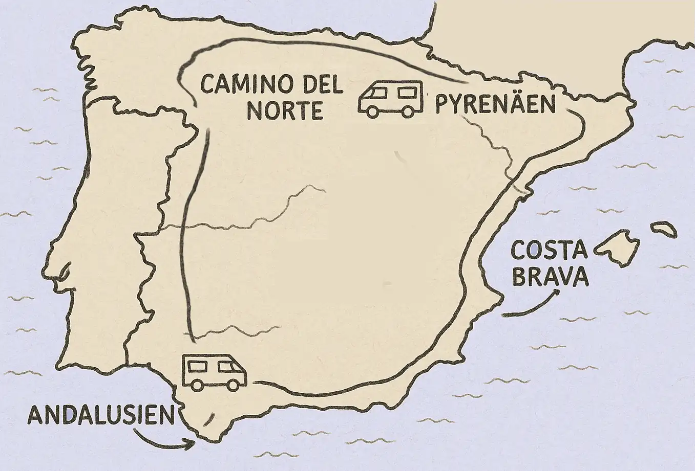 Route in Spanien